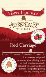 Adk Winery Red Carriage Shelf Talker